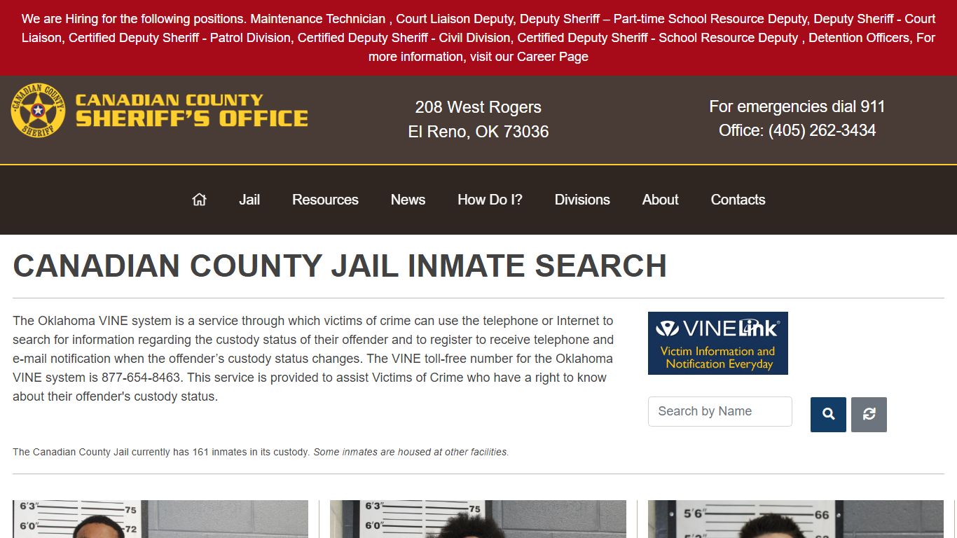 Inmate Search - Canadian County Sheriff's Office